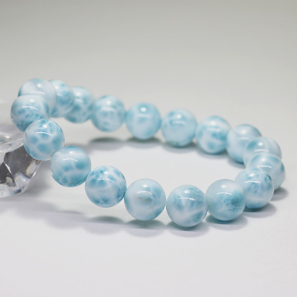 高品質]ラリマーブレスレット（約11mm玉） - 埼玉県吉川市の天然石専門