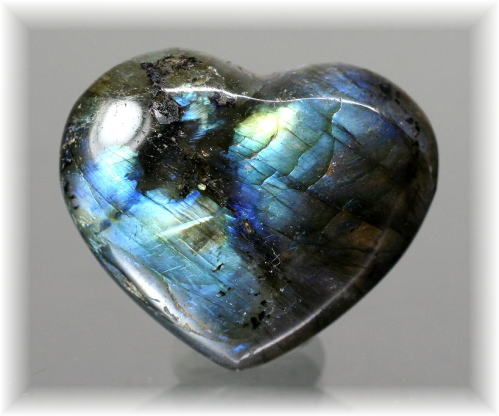 マダガスカル産]ラブラドライトハートシェイプ - 埼玉県吉川市の天然石