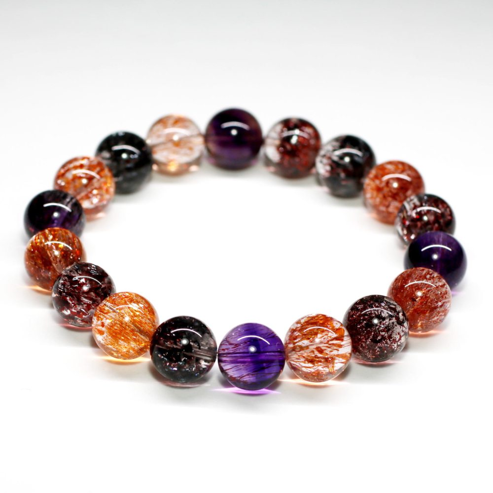 最高品質]ミックススーパーセブンブレスレット（約12mm玉） - 埼玉県
