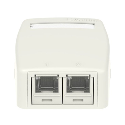 JOQ2H600 2ポートCat6ローゼットキット シャッター付: ネットワーク