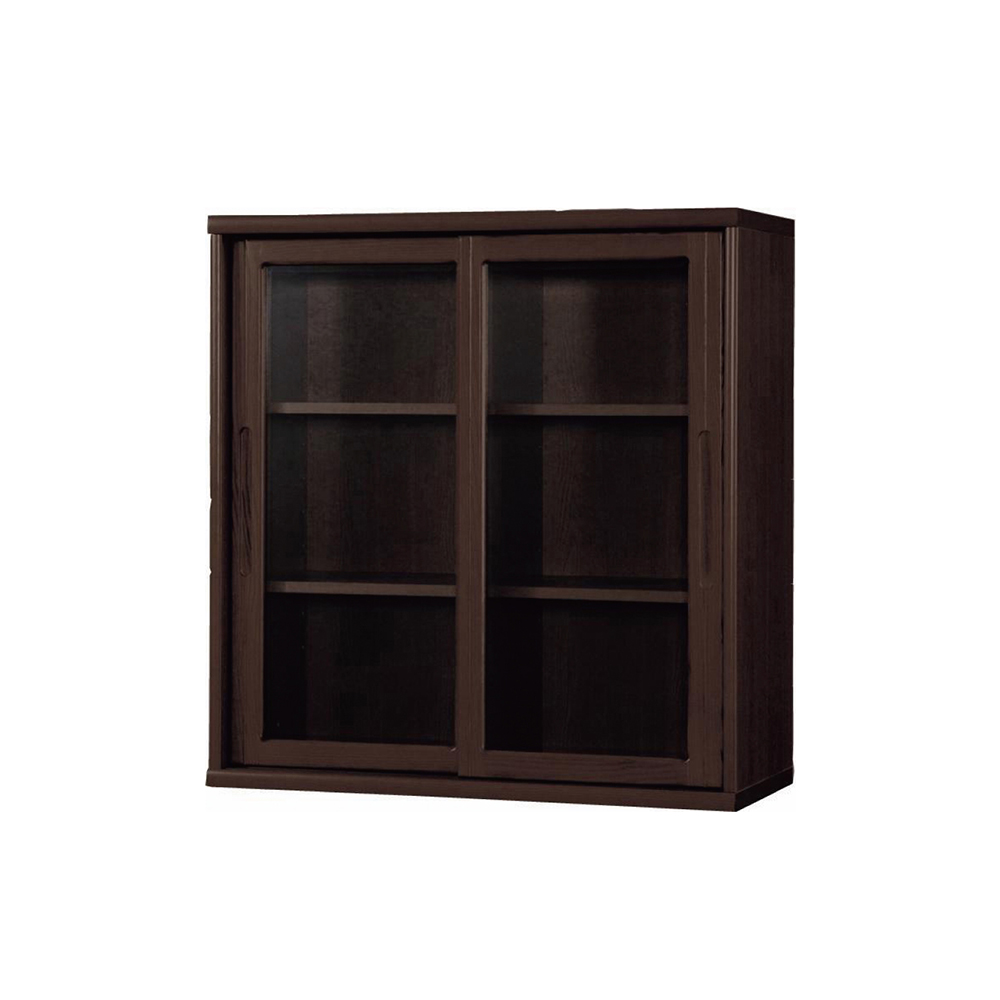 小島工芸 書棚「ニューオファー NOF-90 引戸」ガラス扉 幅90cm 全4色