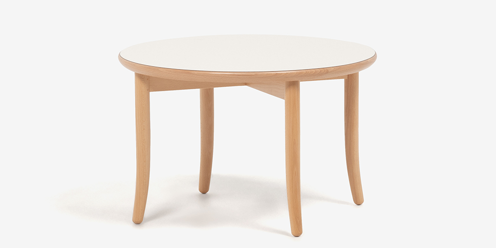 秋田木工 キッズテーブル 「T-101」ブナ材ナチュラル色 天板メラミン