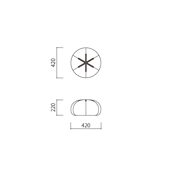 MINI PUUF Cover MELANGE Sepia brown｜1人掛け｜IDEE SHOP Online