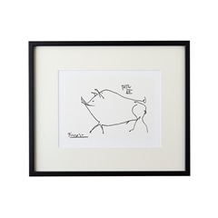 定番品】パブロ・ピカソ 「Le petit cochon」ブラックフレーム