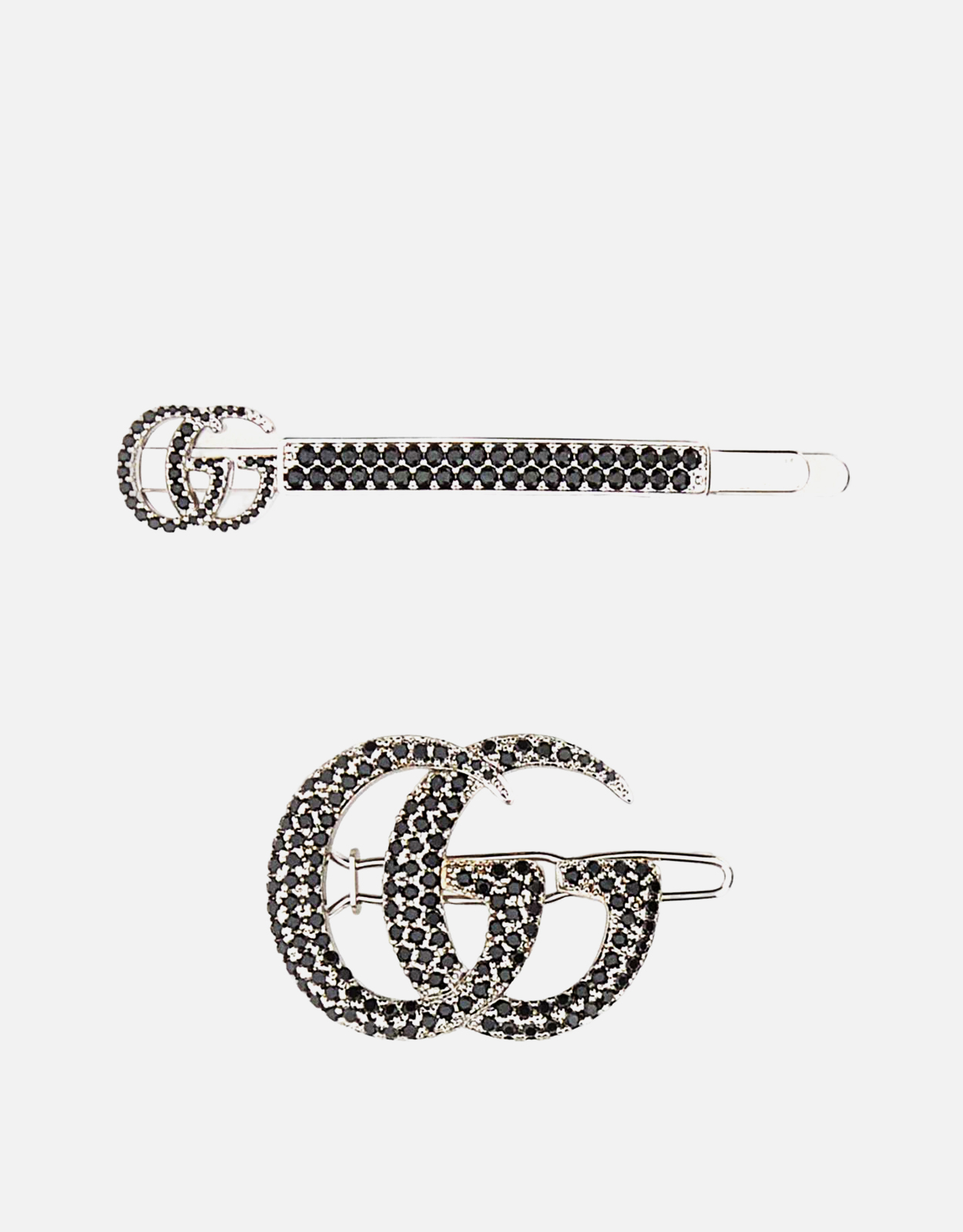 Gucci クリスタル付きダブルGヘアスライドセット () IFCHIC.COM