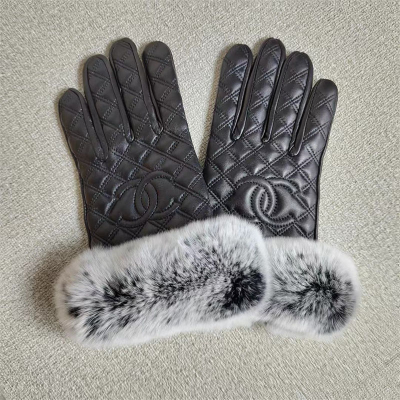 シャネル レザー手袋 レディース ファー Chanel 革てぶくろ グローブ