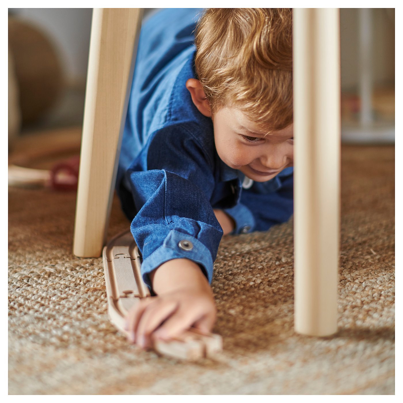 LOHALS rug, flatwoven, natural, 5'3