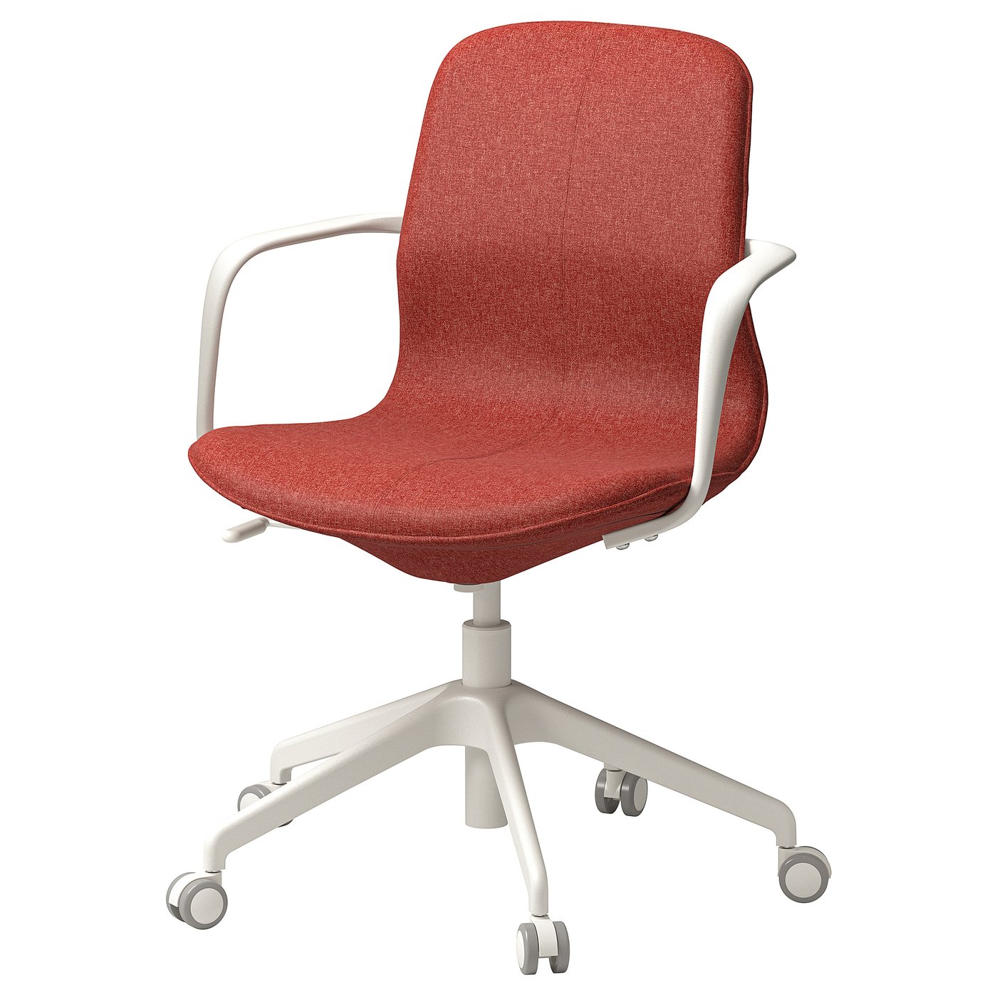 LÅNGFJÄLL conference chair with armrests, Gunnared red-orange