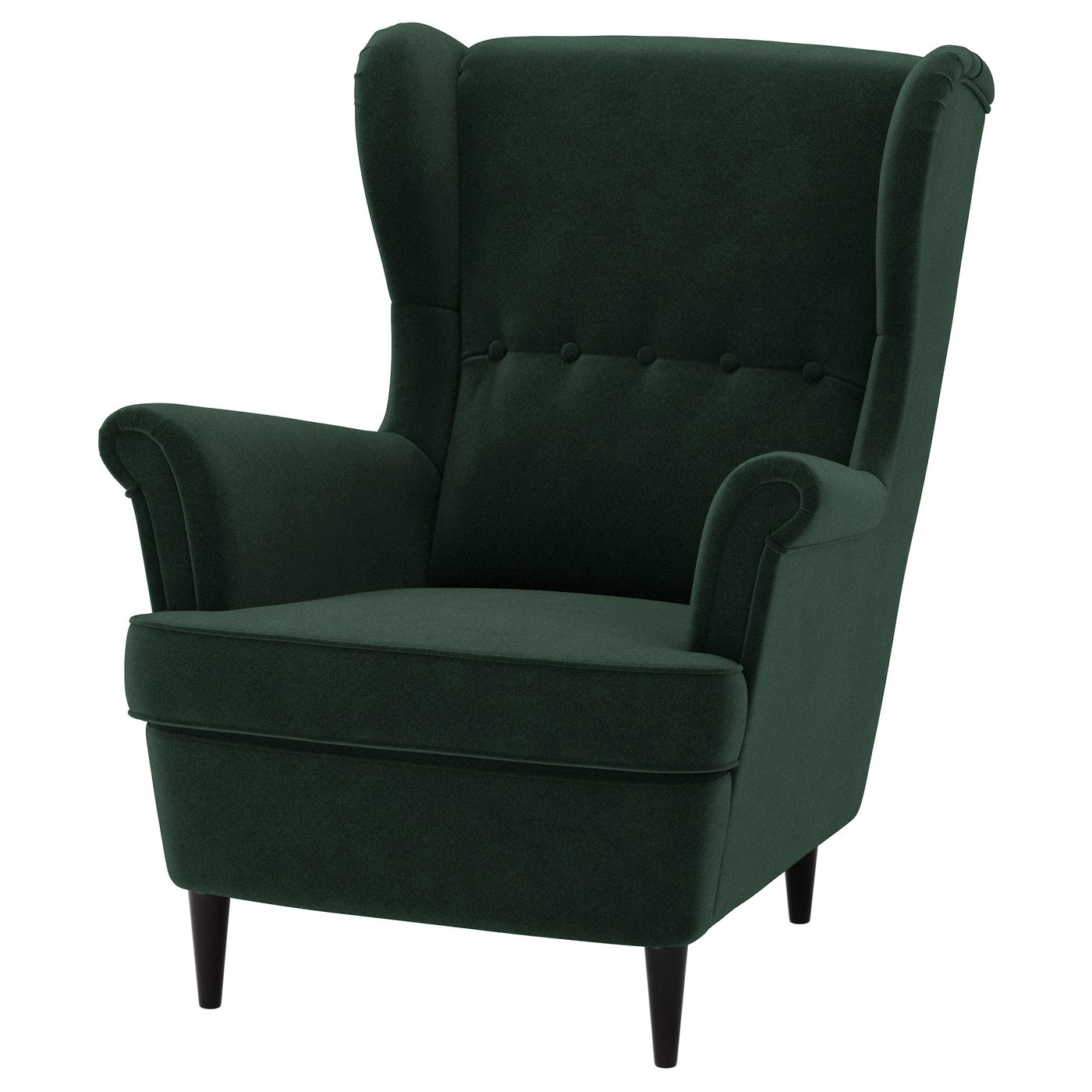 STRANDMON wing chair, Djuparp dark green - IKEA
