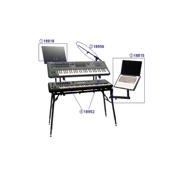 K&M 18815 ラップトップホルダー ｜イケベ楽器店オンラインストア