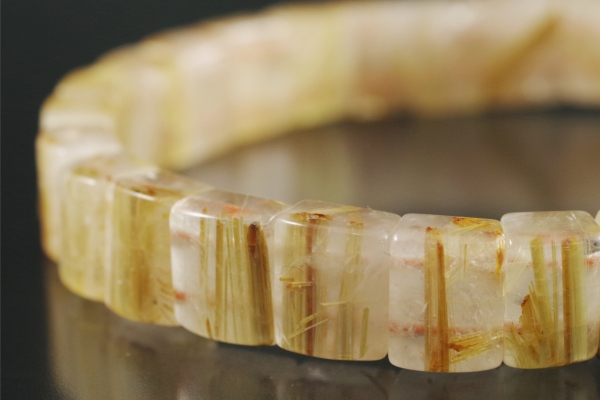 ゴールドルチルバングルブレスレット 天然石販売 名取貴石 天然石