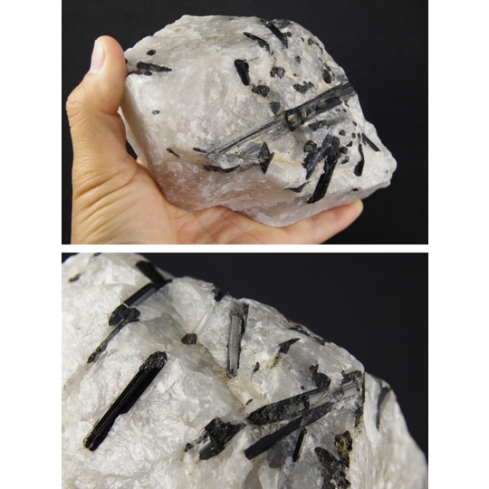 トルマリンインクォーツ原石 1．63kg 天然石販売 名取貴石 天然石