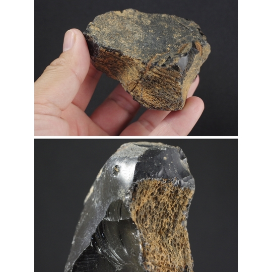 十勝石玲瓏石（レインボーオブシディアン） 原石180g 天然石販売