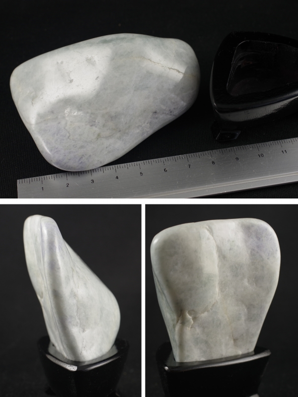 糸魚川産ラベンダー翡翠 原石磨き114g 天然石販売 名取貴石 天然石