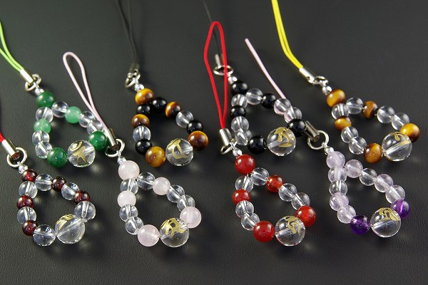 瑪瑙ストラップ 守護梵字入り 天然石原石鉱物結晶アクセサリ販売の専門