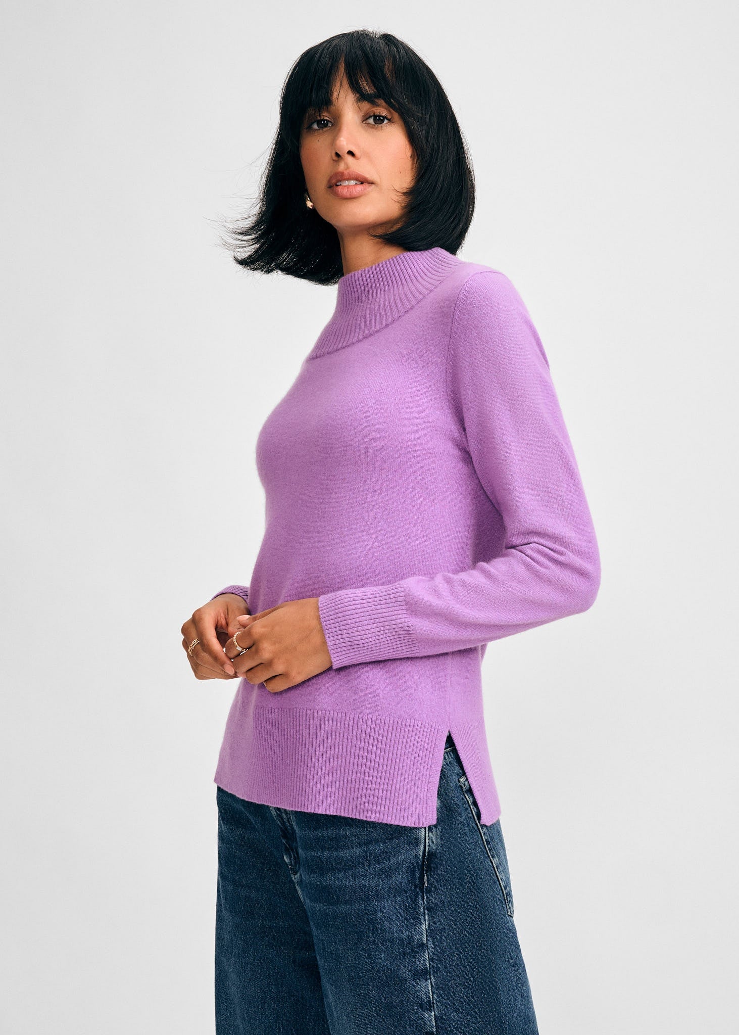 Isaac Mizrahi MOCK NECK SWEATER