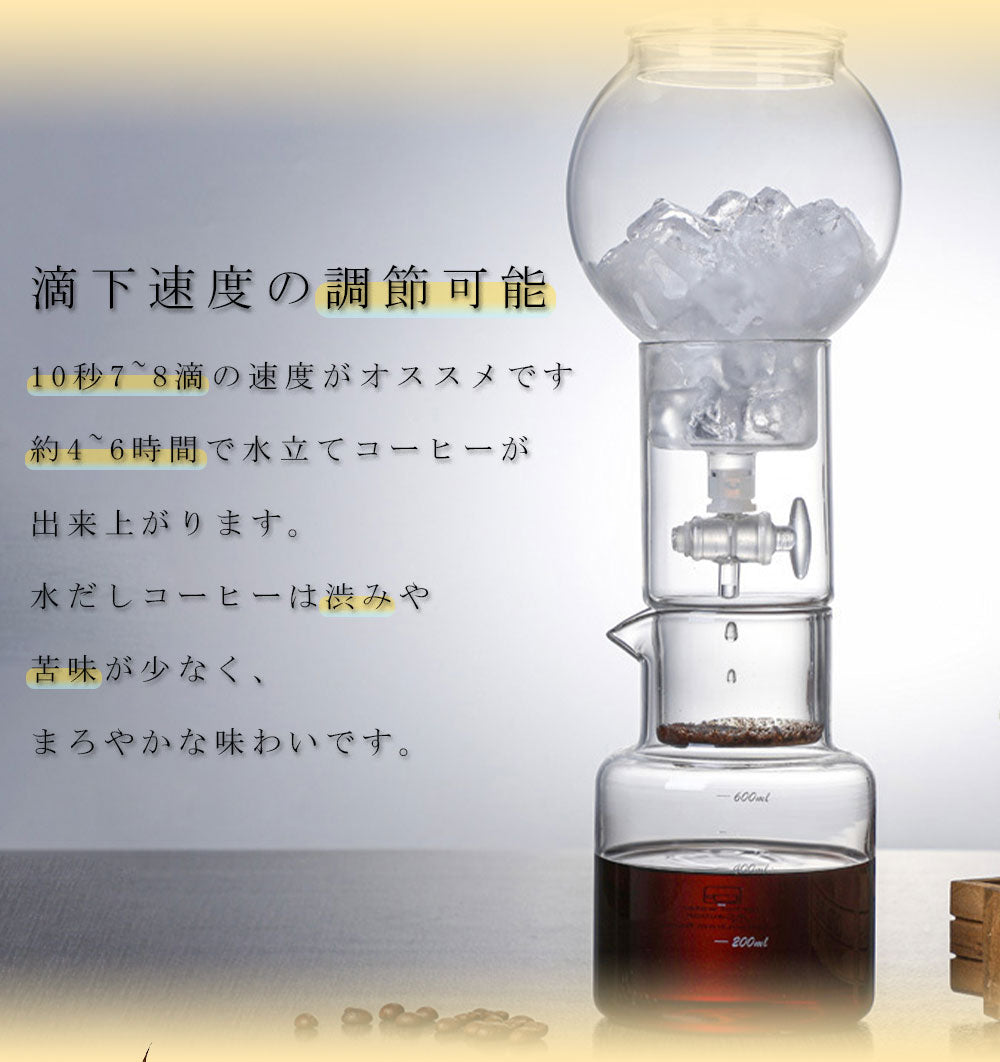 IwaiLoft ウォータードリッパー 600ml 耐熱ガラス コールドブリュー