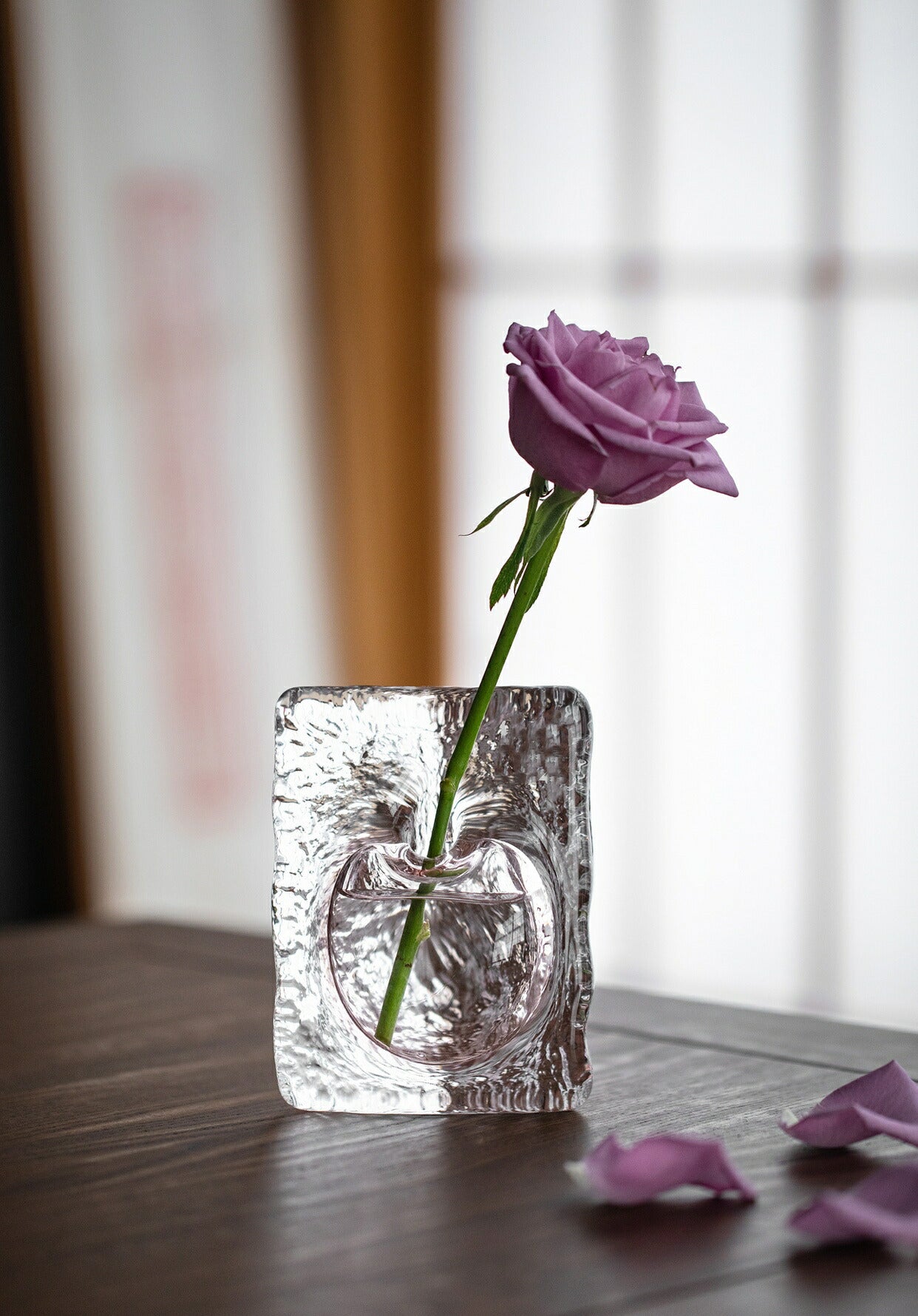 IwaiLoft Heart of the Ocean 手作り 花瓶 ガラス 一輪挿し フラワー