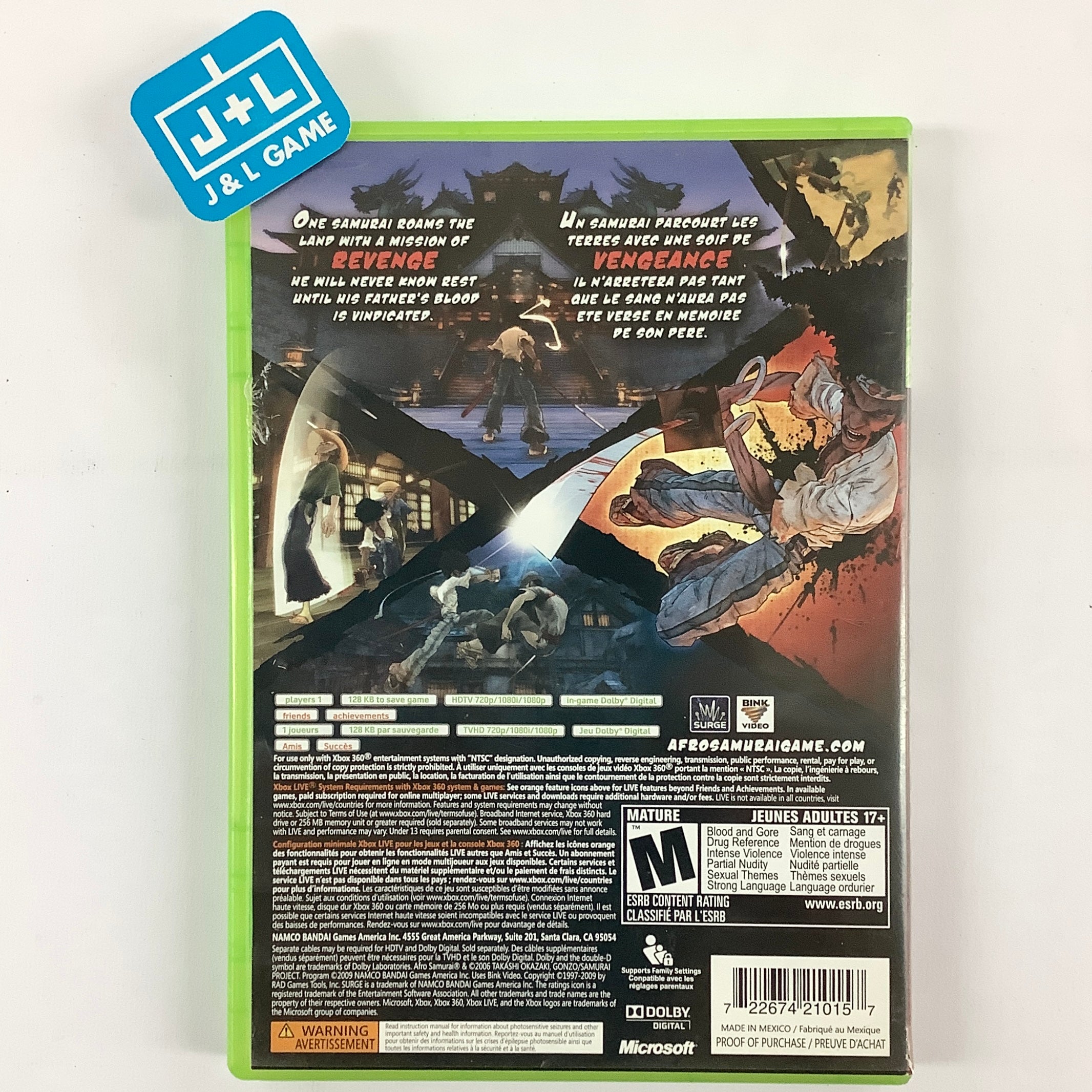 Afro Samurai - Xbox 360 [Pre-Owned] | J&L Game