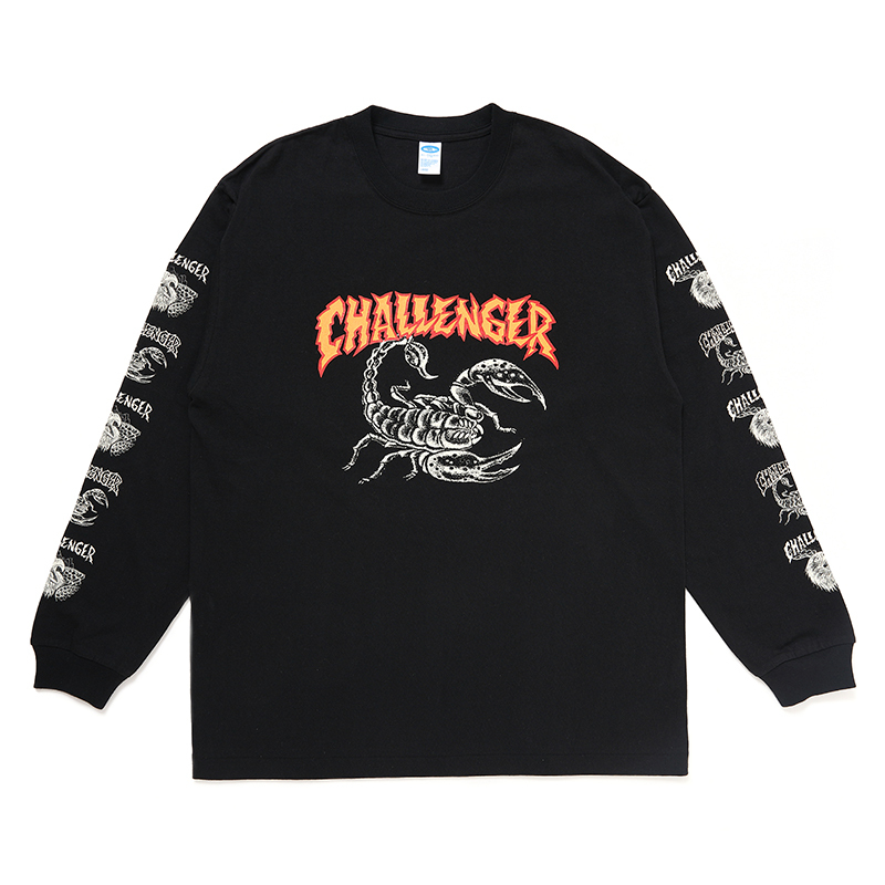 CHALLENGER/L/S SCORPION TEE（BLACK）［プリント長袖T-24秋冬］ - JONAS