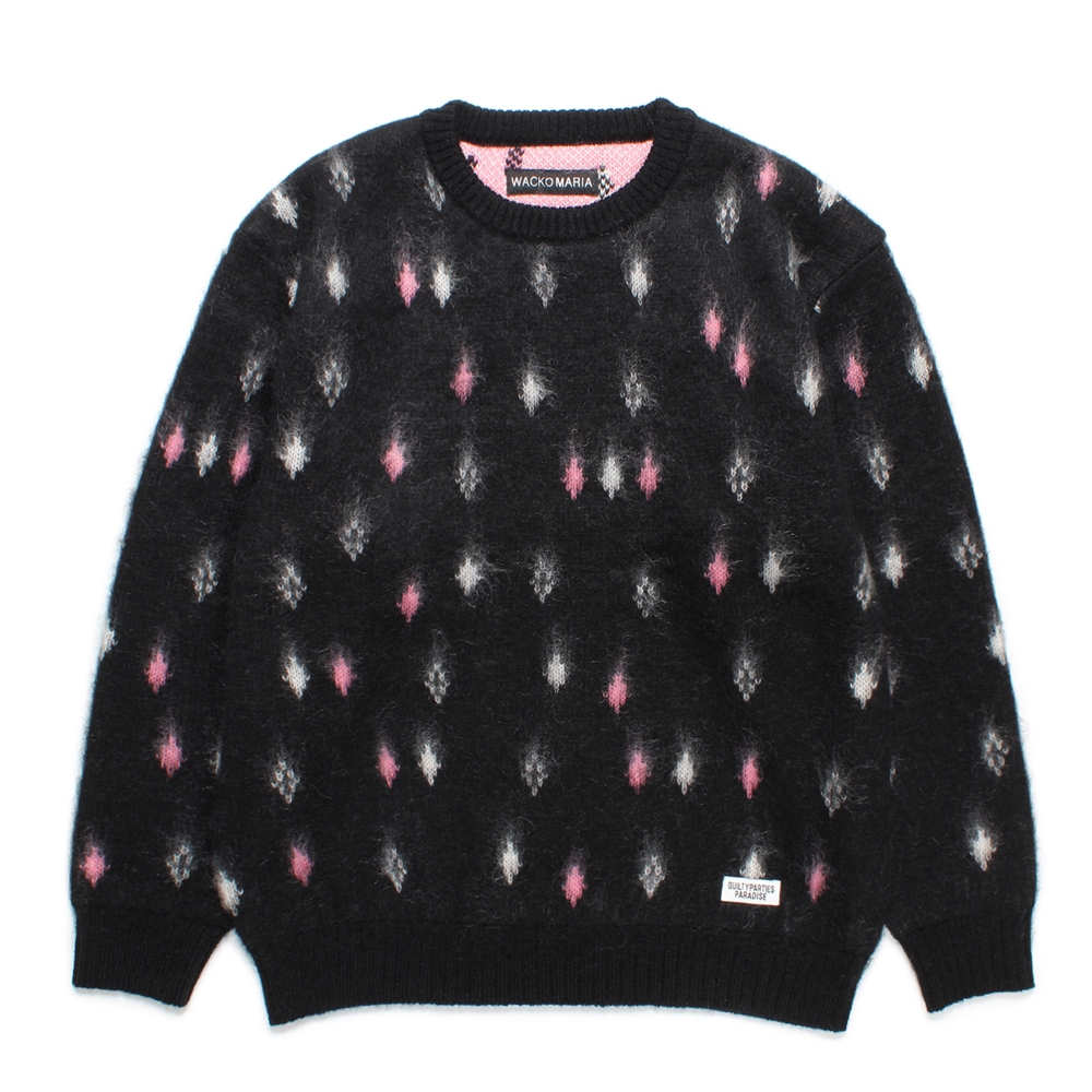 WACKO MARIA/DIAMOND HEAVY MOHAIR KNIT SWEATER（BLACK