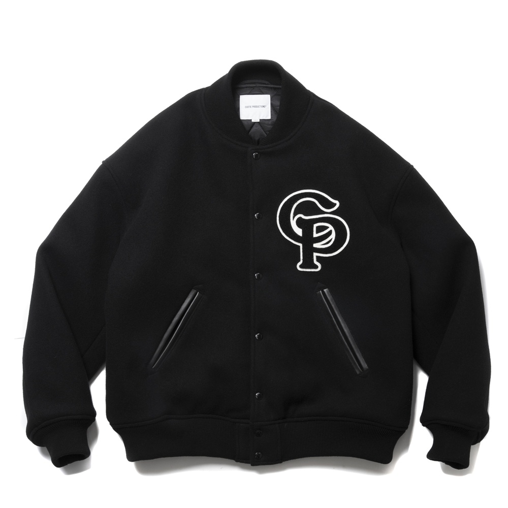 COOTIE PRODUCTIONS/Wool Mossa Stadium Jacket（Black）［スタジアム