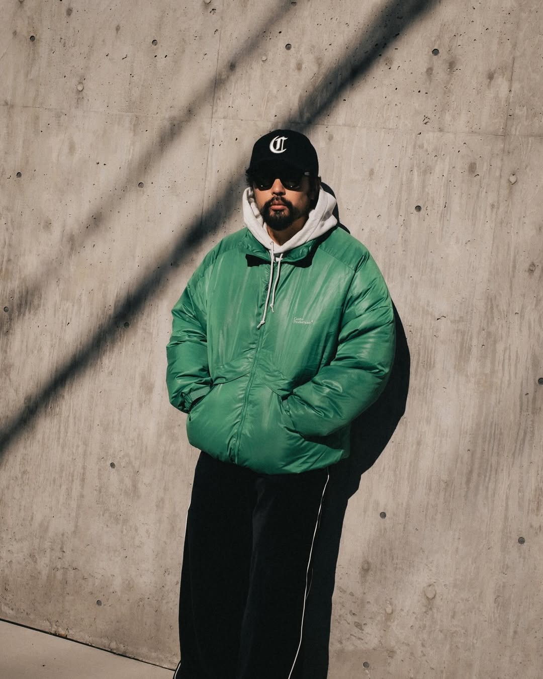 COOTIE PRODUCTIONS/Glossy Shell Down Jacket（Green）［グロッシー