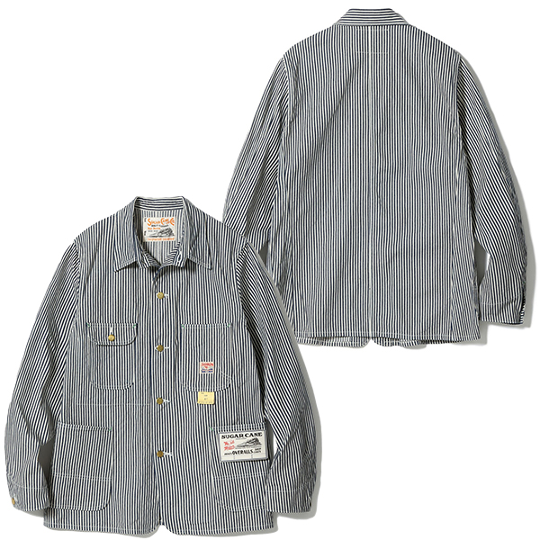 SUGAR CANE シュガーケーン ヒッコリーストライプ|ワークコート