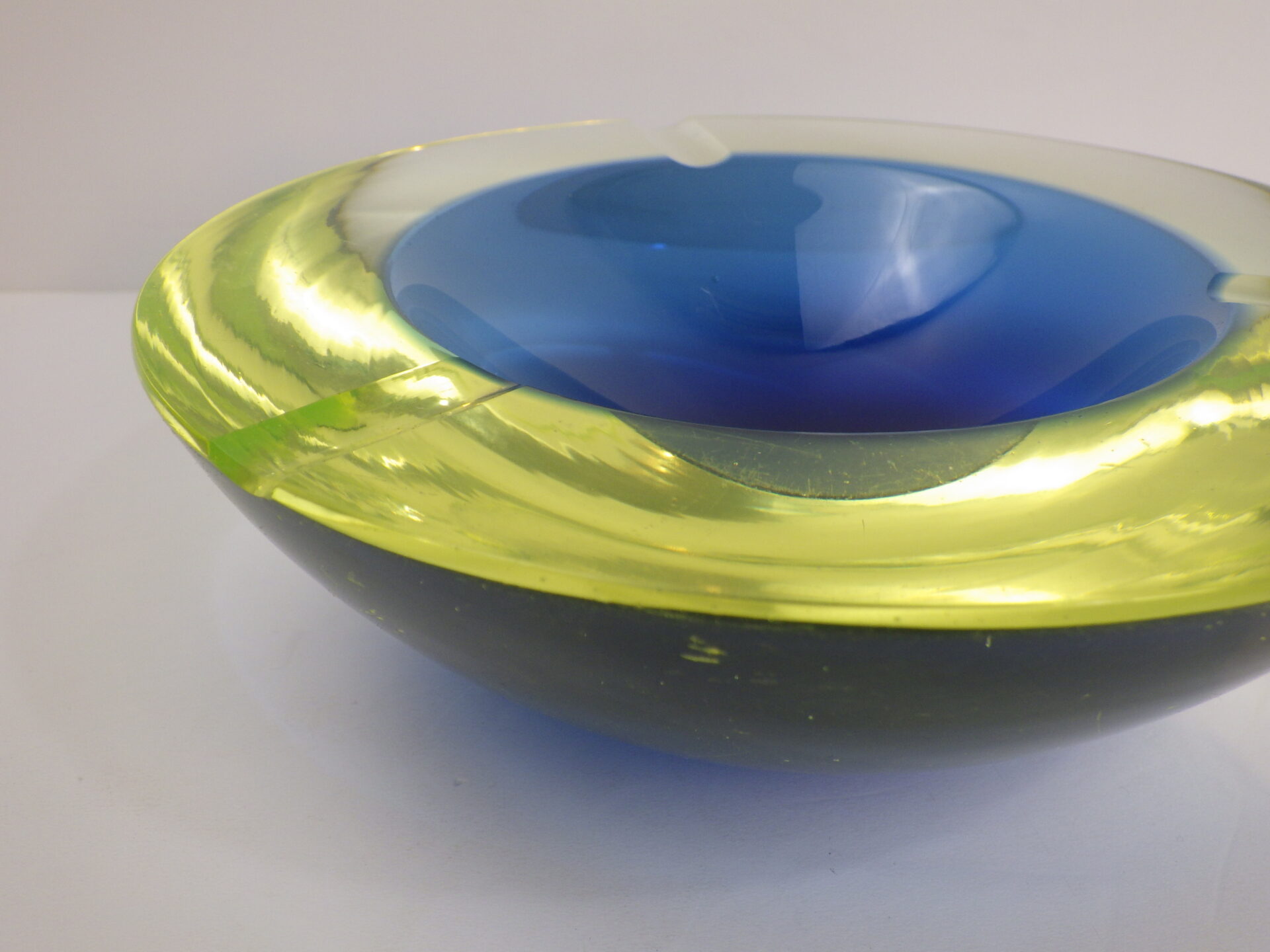 MURANO” Vintage Art Glass Ashtray Italy ビンテージ ムラーノガラス