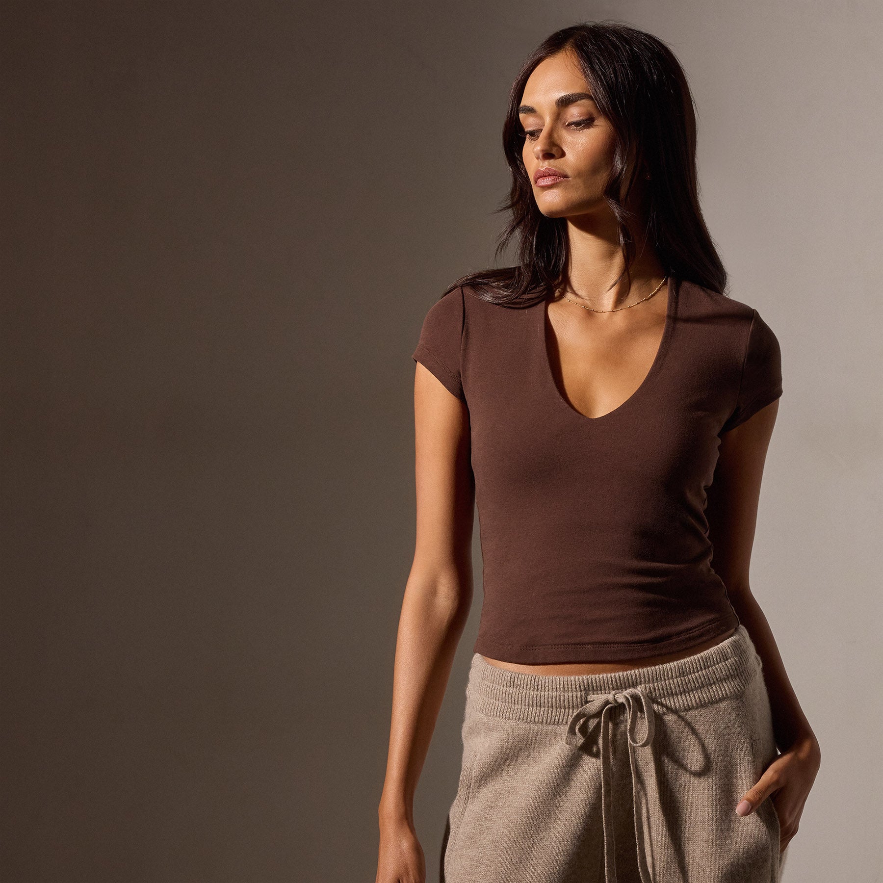 Cotton Jersey Crew Tee - Magma | James Perse Los Angeles