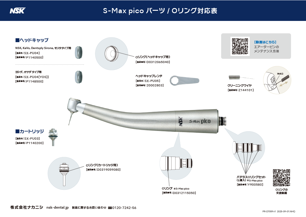 S-Max pico（エアータービン）｜歯科医療機器のナカニシ