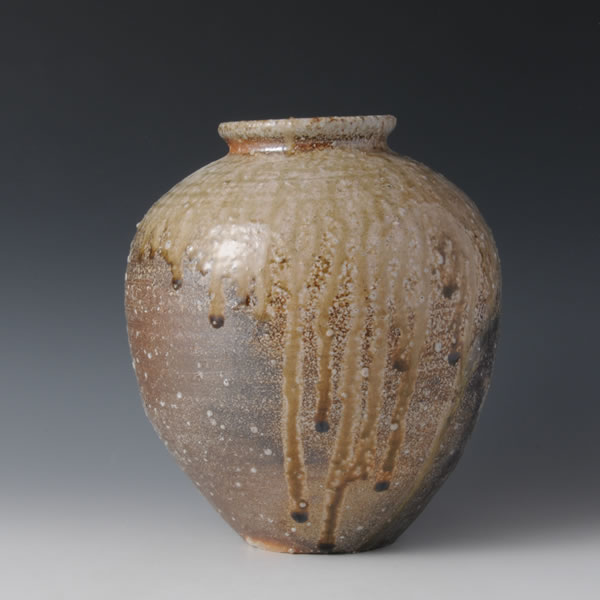 信楽焼 中村陶器 色彩壺型大花瓶 高さ約43㌢サイズ 信楽焼 中村陶器