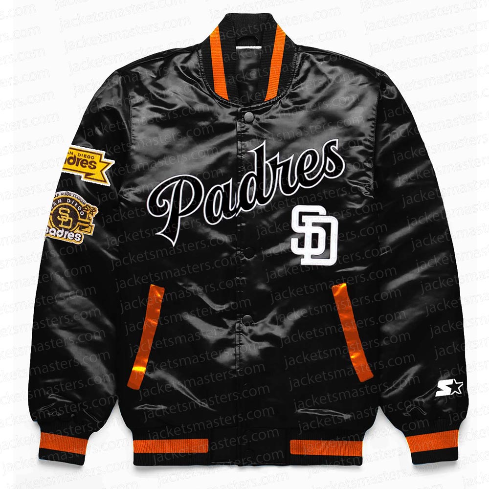 Satin Starter Exclusive San Diego Padres Black Jacket