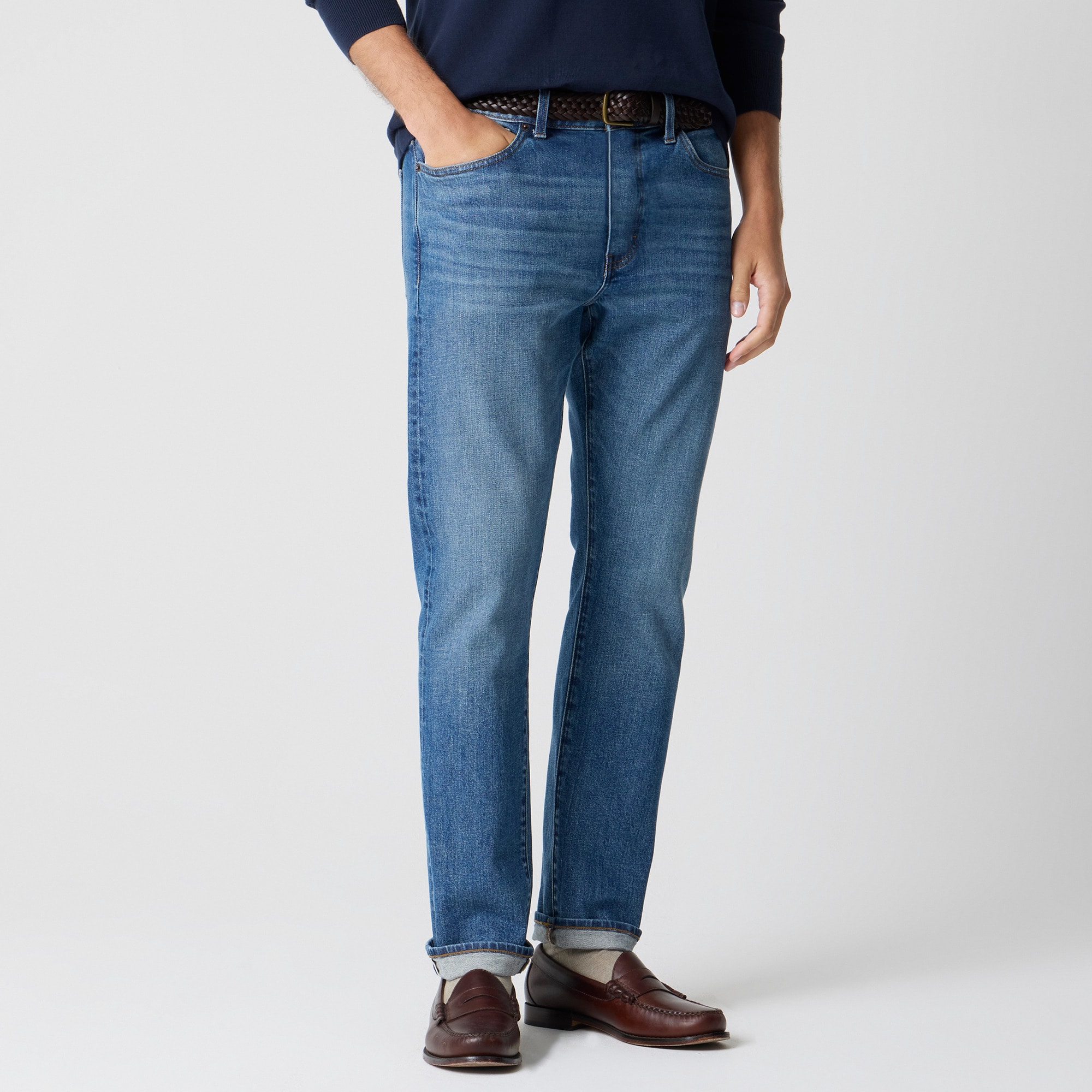 Straight-fit Selvedge Jean In Signature Flex For Men | Factory