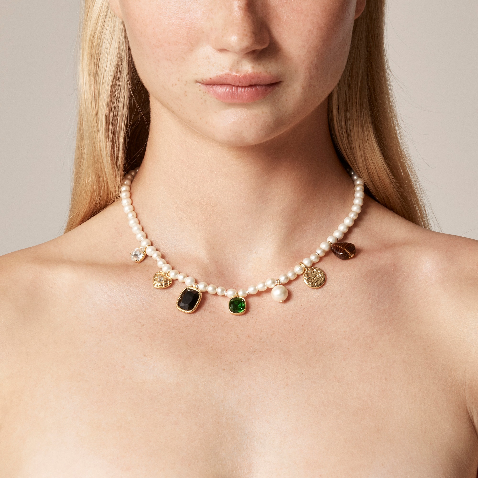 Pearl Charm Necklace For Women | J.Crew