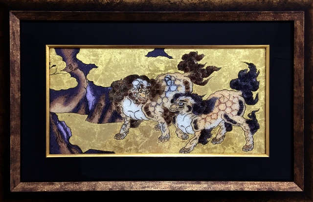 連獅子 絵 壁掛け 連獅子 絵 壁掛け 連獅子 絵 壁掛け