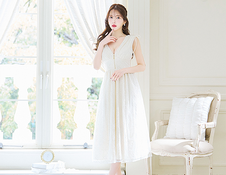 送料無料！】【sifeel/シフィール】レースレイヤードワンピース