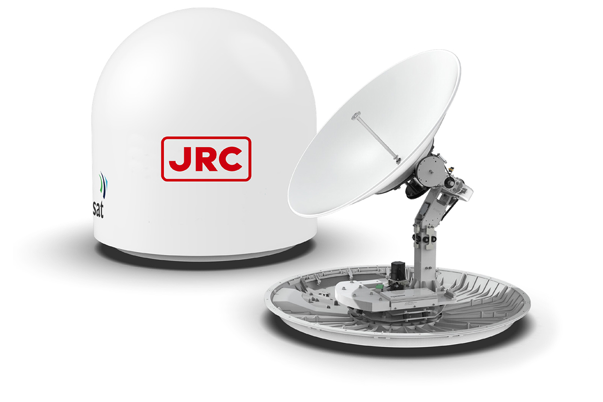 1mアンテナにより高速で安定した船陸間通信を実現するJUE-100GXを発売