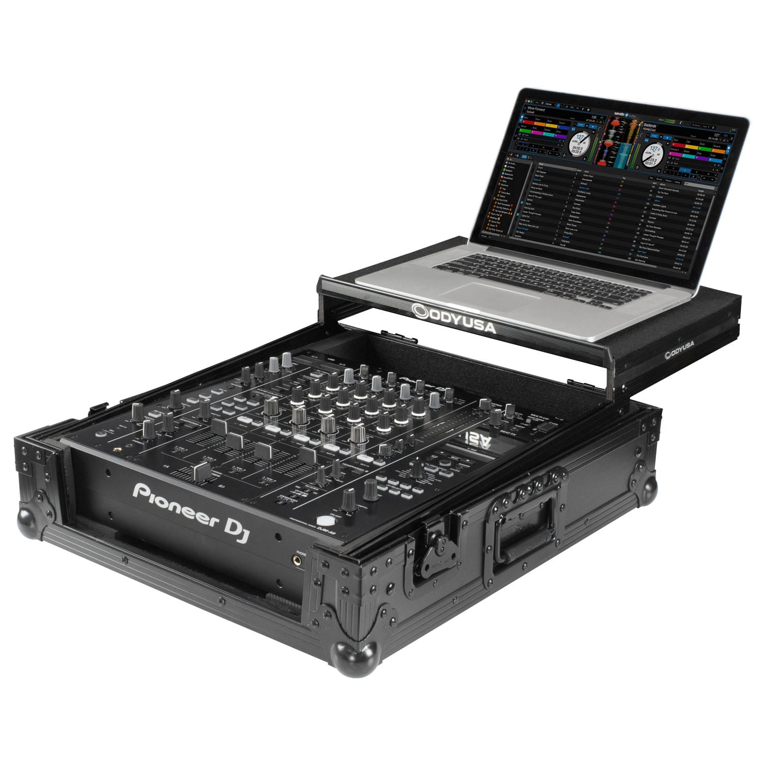 Odyssey Pioneer DJ DJM-A9 Flight Case with Glide Style Laptop