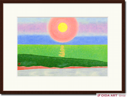 小野竹喬 奥の細道句抄絵より 暑き日を海にいれたり最上川 | 絵画など