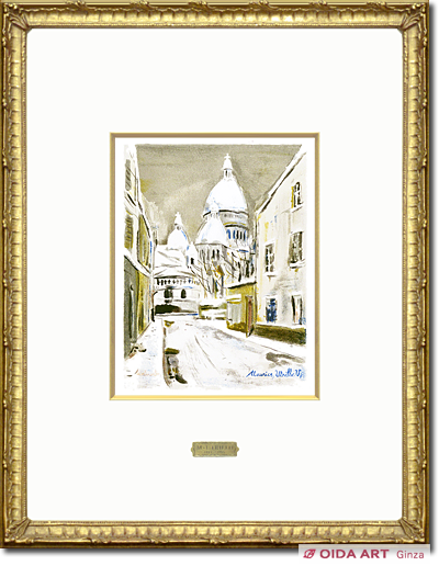 ユトリロ モンマルトル・ベキュより「雪のサクレクール寺院」 | 絵画