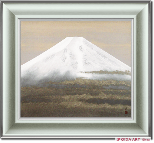 石田武 日本画 「富士」 石田武日本画「富士」