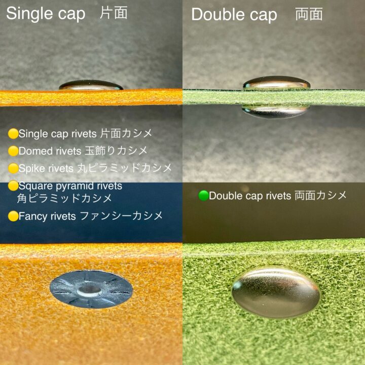 両面カシメ (極小/ 4.6mm) 真鍮無垢【Peacock】｜製品紹介｜レザー工具