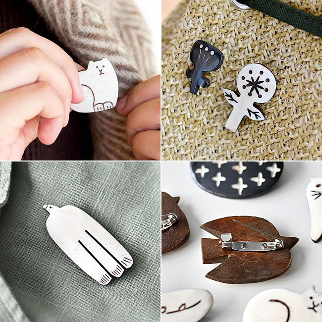 vintage】鯨歯 ブローチと素材まとめ売り ハンドメイドに！ vintage