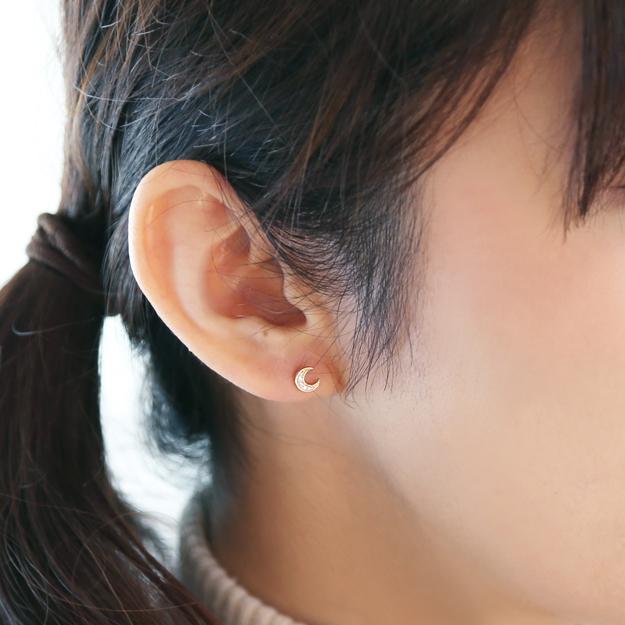 K18/Pt「ルミエール」ピアス(片耳用)｜【オレフィーチェ】Orefice