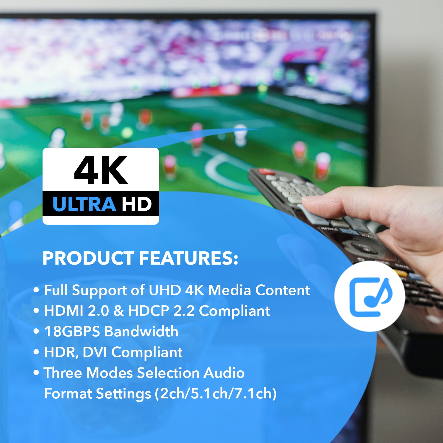 HDMI eARC Audio Extractor 4K@60Hz with Optical Port & 3.5mm jack
