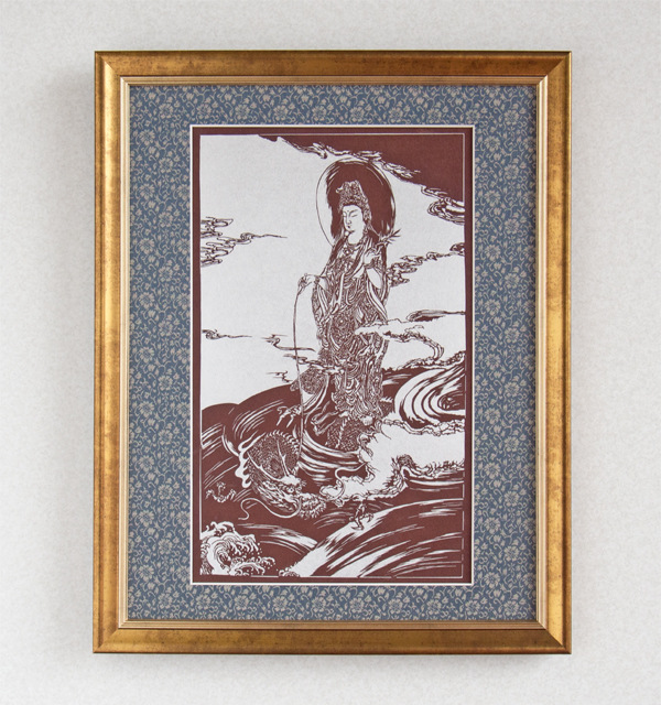 龍上観音」（りゅうじょうかんのん）伊勢型紙インテリア額 | 伊勢型紙