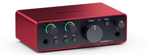 Focusriteからレコーディングに最適な「Scarlett Solo Gen4」が新たに