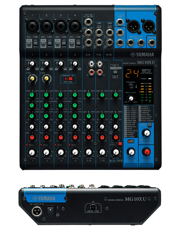 中古品】YAMAHA/オーディオインターフェース内蔵ミキサー/MG10XU(24