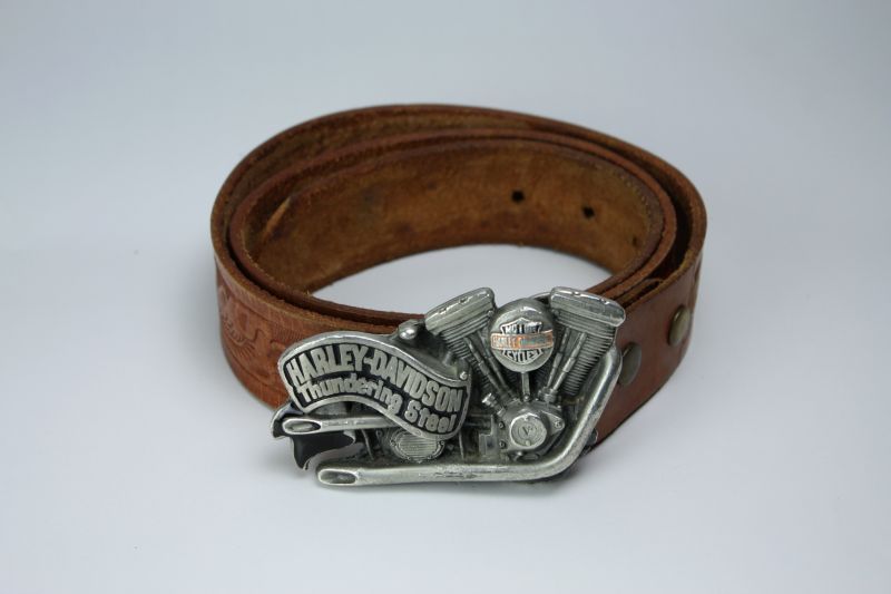 Vintage Harley Davidson Twin Eagles Brass Belt/ハーレー